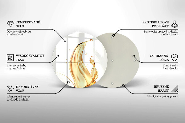 Steklena podloga za rezanje olivno olje