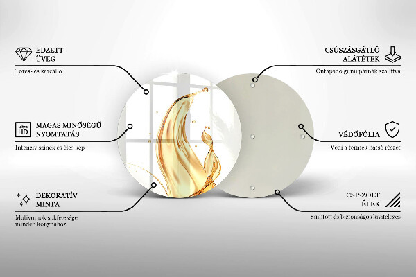 Steklena podloga za rezanje olivno olje