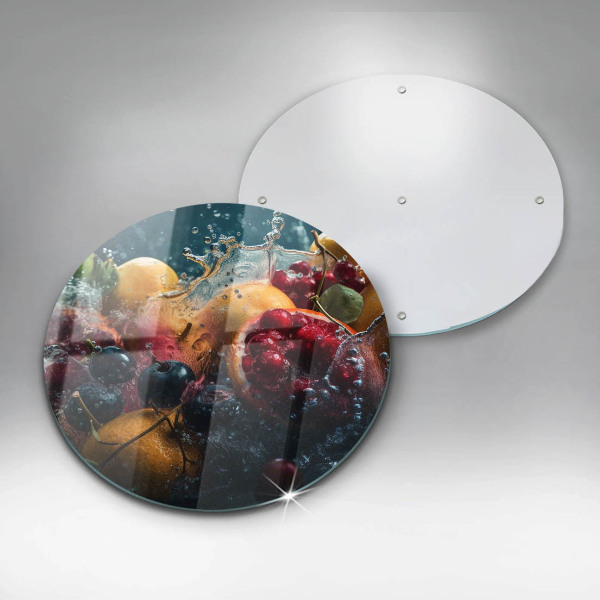 Steklena podloga za rezanje Sadje v vodi