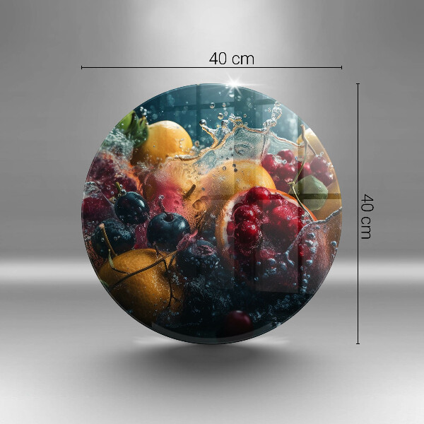 Steklena podloga za rezanje Sadje v vodi