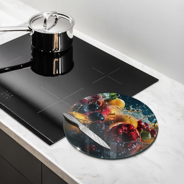 Steklena podloga za rezanje Sadje v vodi