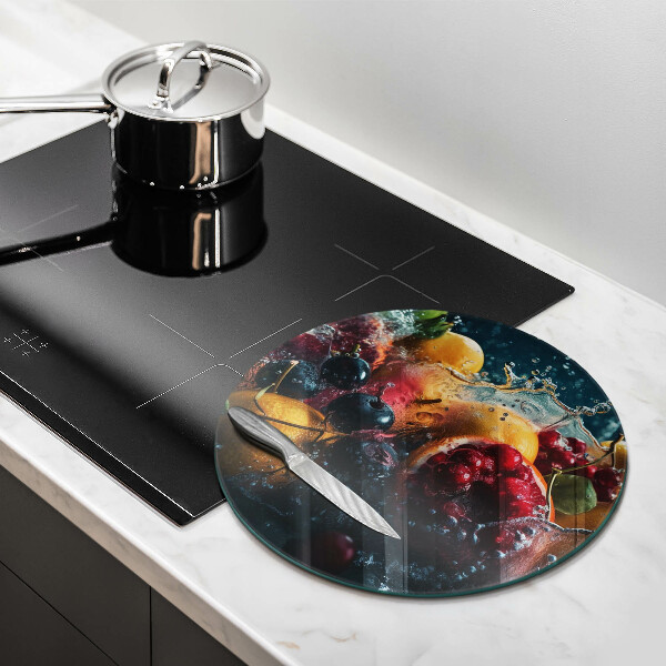 Steklena podloga za rezanje Sadje v vodi