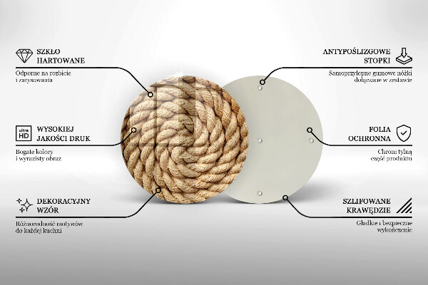 Steklena podloga za rezanje Debela vrv