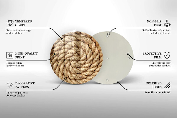 Steklena podloga za rezanje Debela vrv