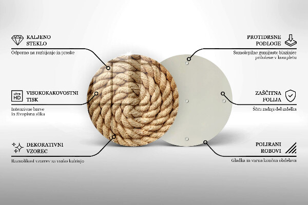 Steklena podloga za rezanje Debela vrv