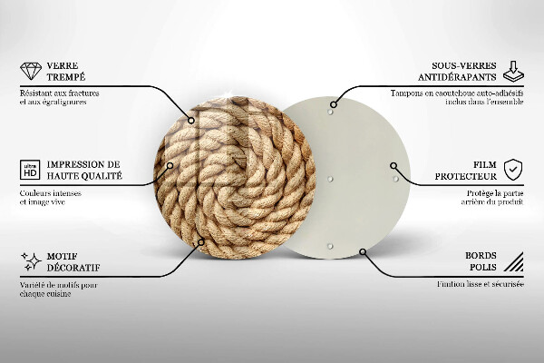 Steklena podloga za rezanje Debela vrv