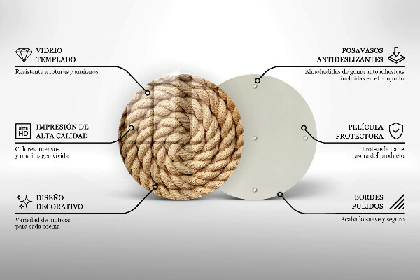 Steklena podloga za rezanje Debela vrv