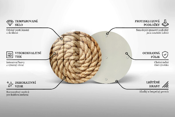 Steklena podloga za rezanje Debela vrv