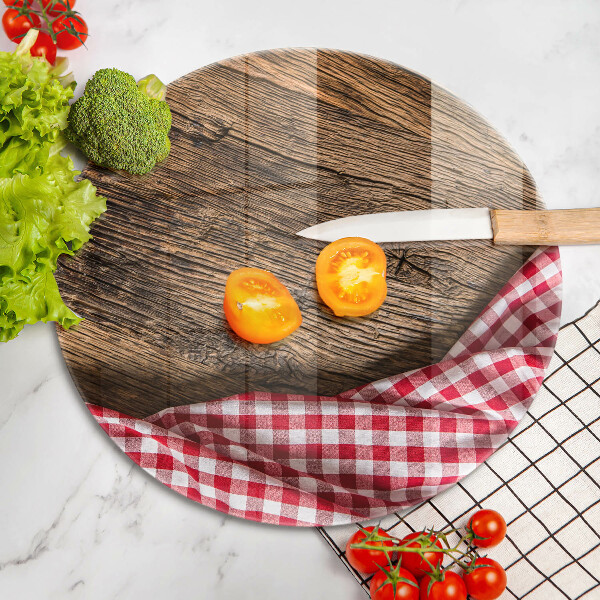 Steklena podloga za rezanje Lesena miza