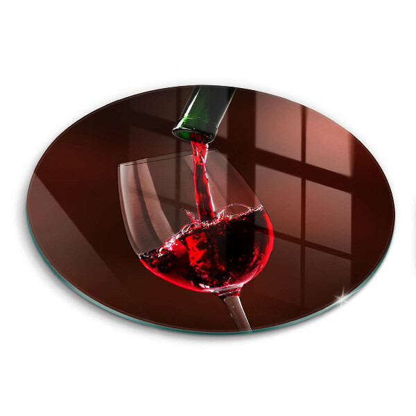 Steklena podloga za rezanje Kozarec vina