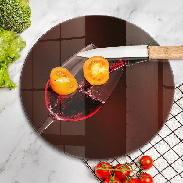 Steklena podloga za rezanje Kozarec vina