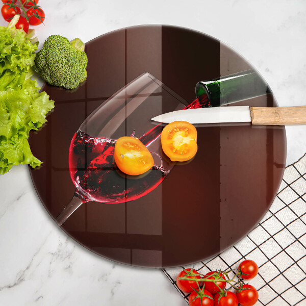 Steklena podloga za rezanje Kozarec vina