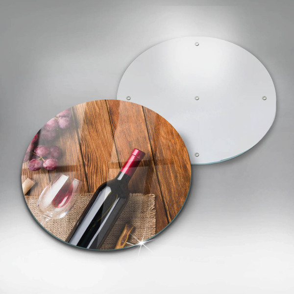 Steklena podloga za rezanje Steklenica rdečega vina