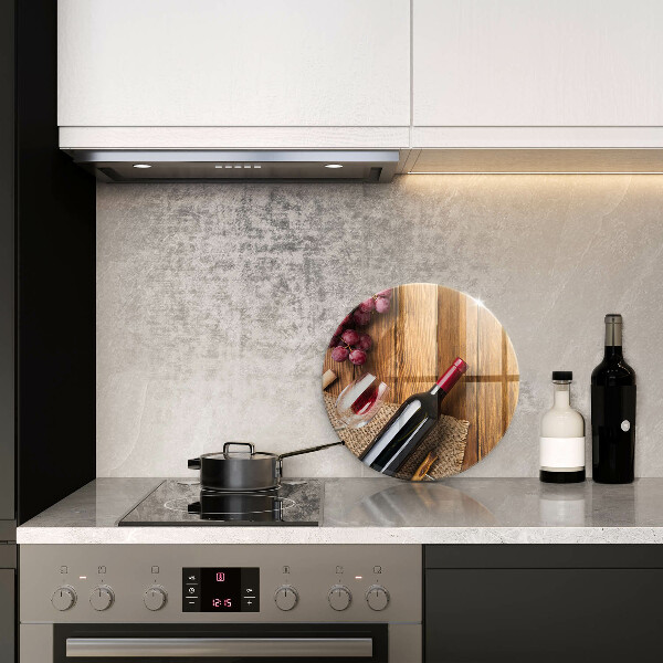 Steklena podloga za rezanje Steklenica rdečega vina