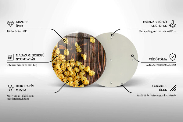 Steklena podloga za rezanje Testenine na mizi