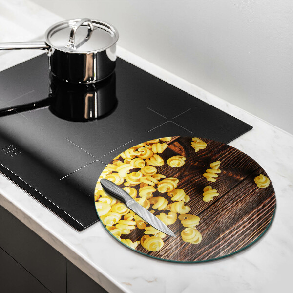 Steklena podloga za rezanje Testenine na mizi