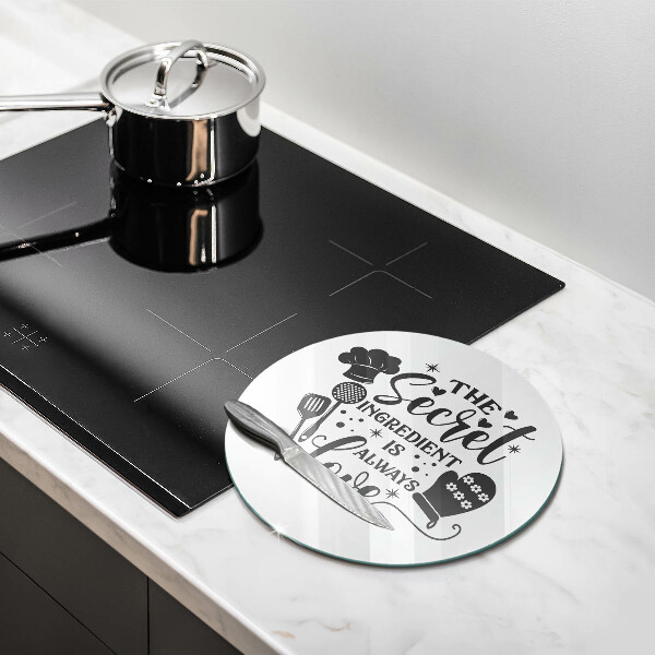 Steklena podloga za rezanje Napis stavek