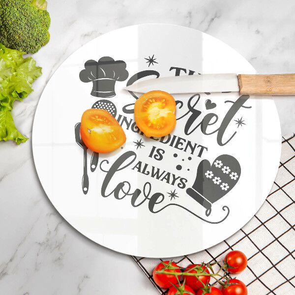 Steklena podloga za rezanje Napis stavek