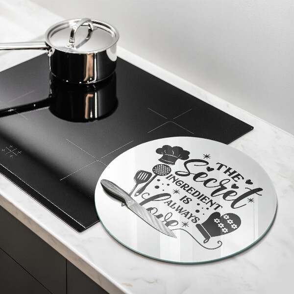 Steklena podloga za rezanje Napis stavek