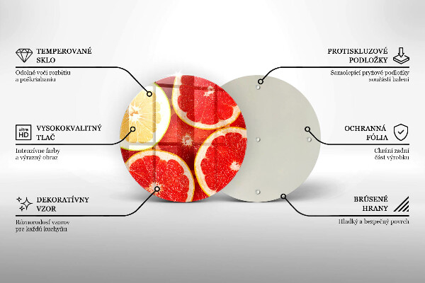 Steklena podloga za rezanje Rezine grenivke