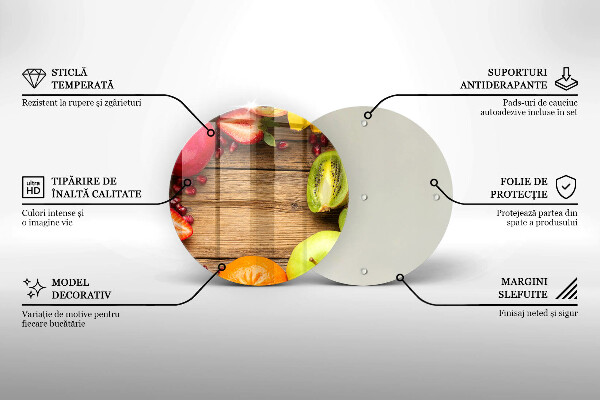 Steklena podloga za rezanje Sveže sadje