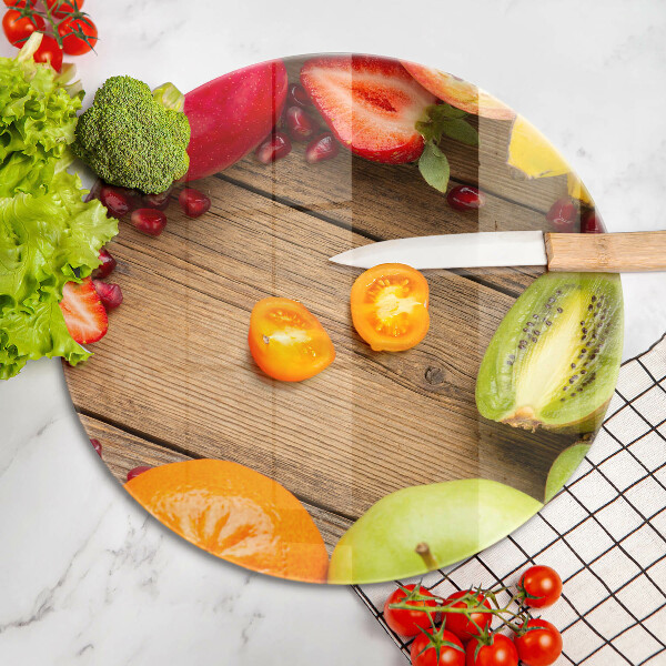 Steklena podloga za rezanje Sveže sadje