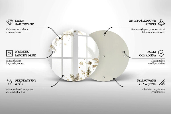 Steklena podloga za rezanje Zimski okraski
