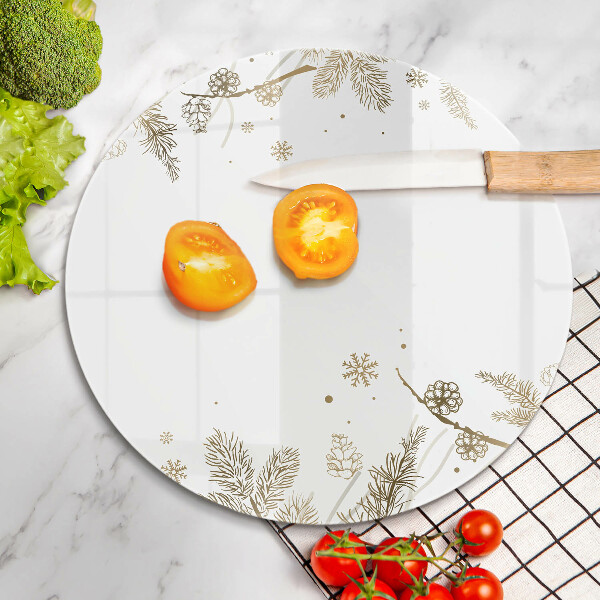 Steklena podloga za rezanje Zimski okraski