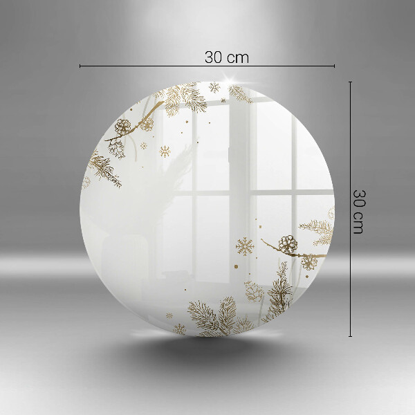 Steklena podloga za rezanje Zimski okraski