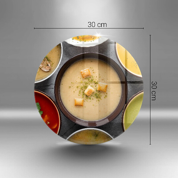 Steklena podloga za rezanje Pisane juhe