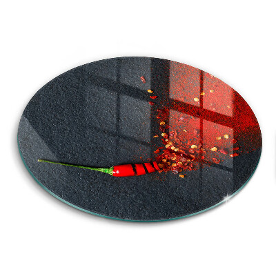 Steklena podloga za rezanje Čili poper