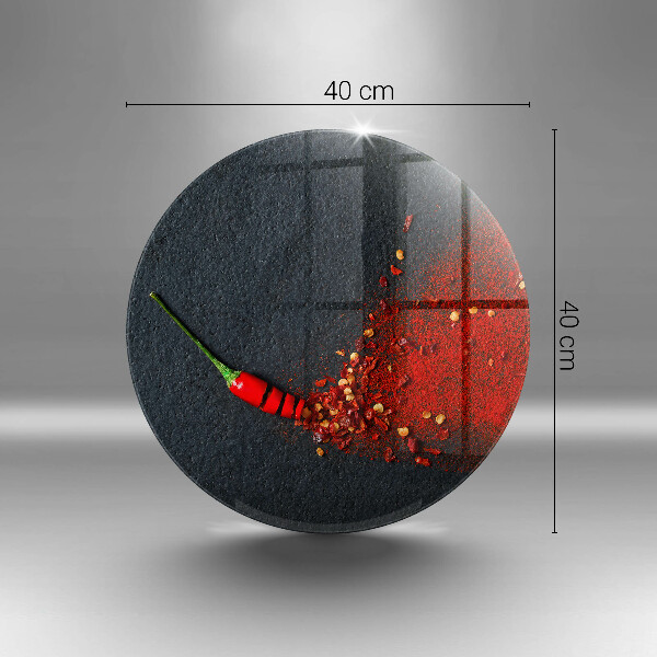 Steklena podloga za rezanje Čili poper