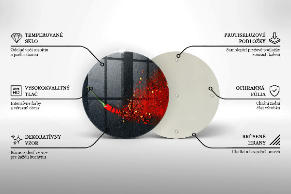 Steklena podloga za rezanje Čili poper