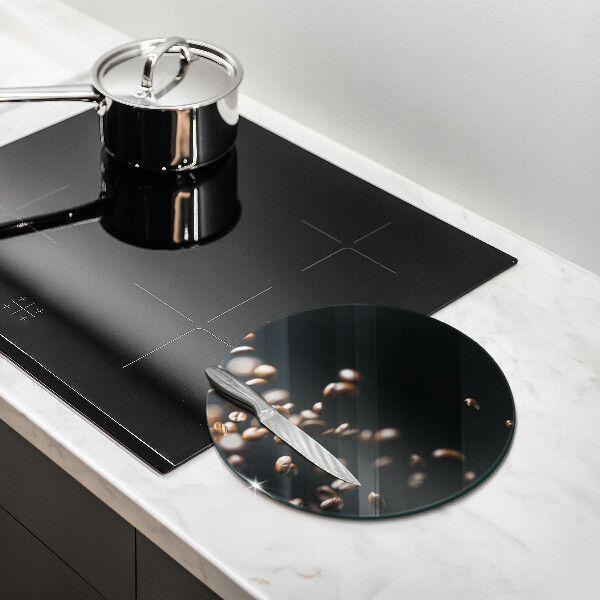 Steklena podloga za rezanje Padajoča kavna zrna