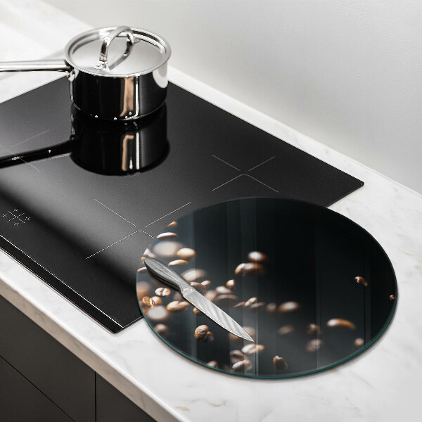 Steklena podloga za rezanje Padajoča kavna zrna