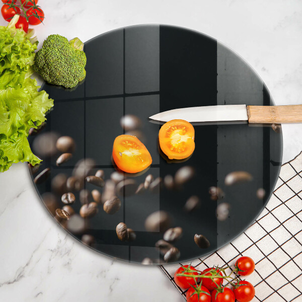 Steklena podloga za rezanje Padajoča kavna zrna