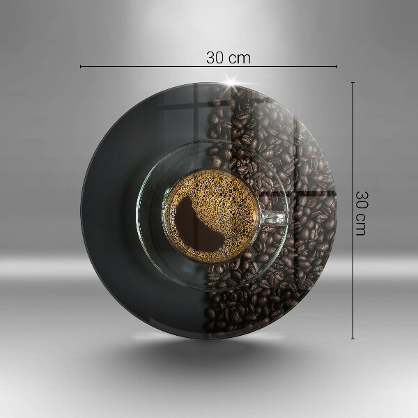 Steklena podloga za rezanje Kava in fižol