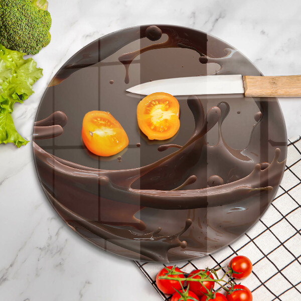 Steklena podloga za rezanje Tekoča čokolada
