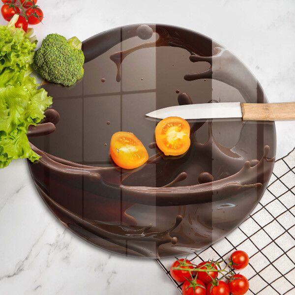 Steklena podloga za rezanje Tekoča čokolada