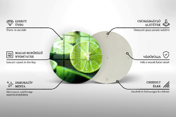 Steklena podloga za rezanje Limeta citrusi
