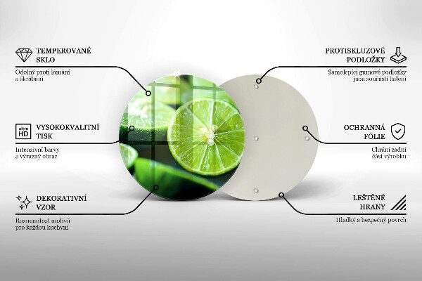 Steklena podloga za rezanje Limeta citrusi