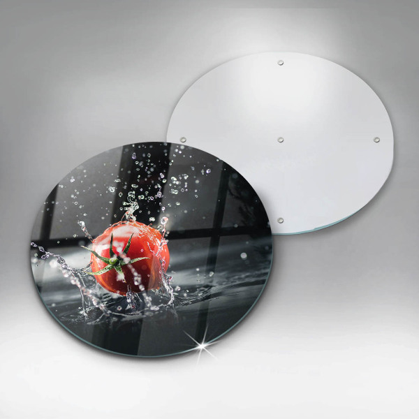 Steklena podloga za rezanje Paradižnik v vodi