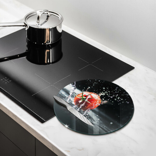 Steklena podloga za rezanje Paradižnik v vodi