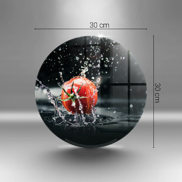 Steklena podloga za rezanje Paradižnik v vodi