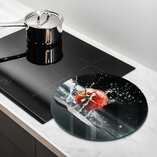 Steklena podloga za rezanje Paradižnik v vodi