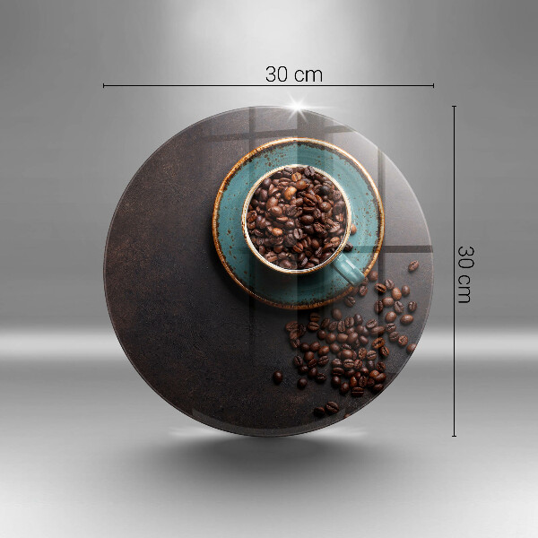 Steklena podloga za rezanje Skodelica kavnih zrn