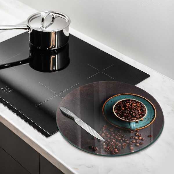 Steklena podloga za rezanje Skodelica kavnih zrn