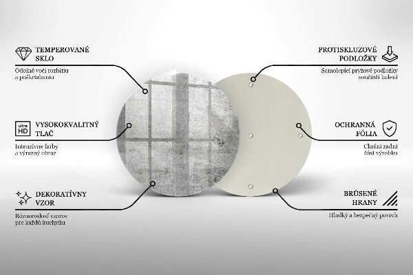 Steklena podloga za rezanje Tekstura betona