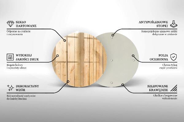 Steklena podloga za rezanje Občutljive lesene deske