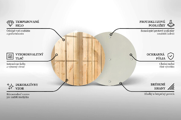 Steklena podloga za rezanje Občutljive lesene deske